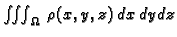 $ \iiint_{\Omega}\,\rho(x,y,z)\,dx\,dy\,dz$