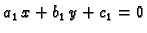 $\displaystyle a_1\,x+b_1\,y+c_1=0$