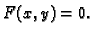 $ F(x,y)=0.$