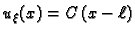 $ u_{\xi}(x) = C\,(x-\ell)$