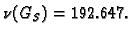 $ \nu(G_S)=192.647.$