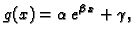 $ g(x)=\alpha{}\,e^{\beta{}\,x}+\gamma{},$