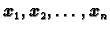 $ \boldsymbol{x}_1,\boldsymbol{x}_2,\ldots,\boldsymbol{x}_n$